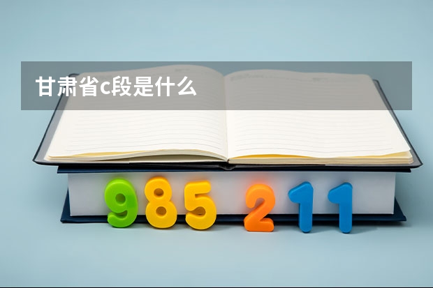 甘肃省c段是什么