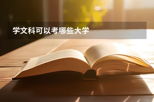 学文科可以考哪些大学