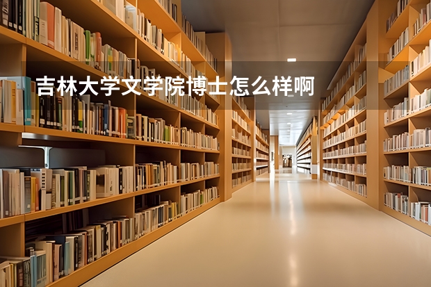 吉林大学文学院博士怎么样啊