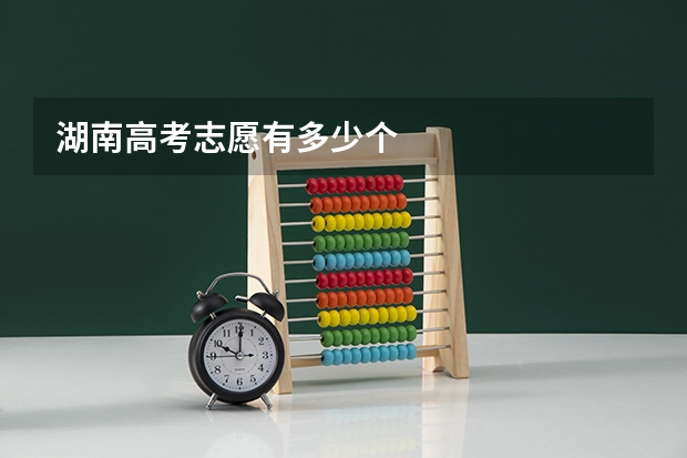 湖南高考志愿有多少个