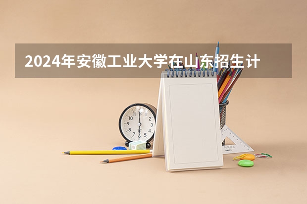 2024年安徽工业大学在山东招生计划介绍