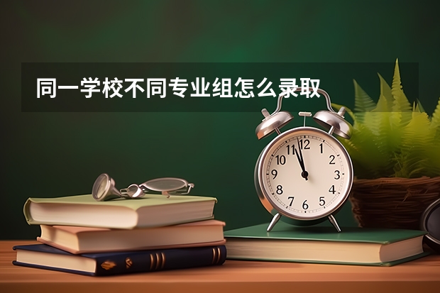 同一学校不同专业组怎么录取