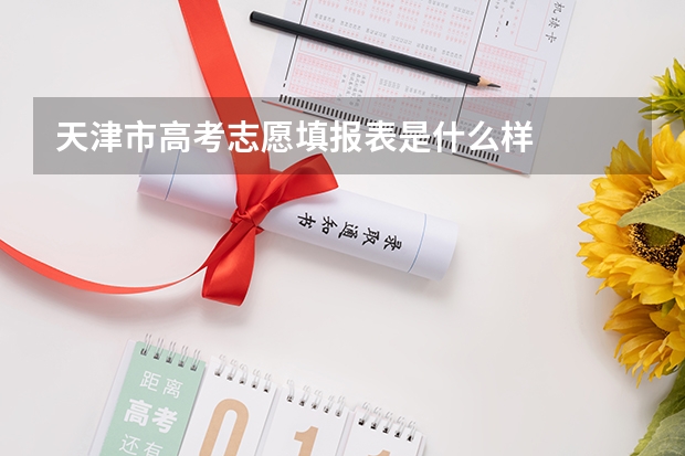 天津市高考志愿填报表是什么样