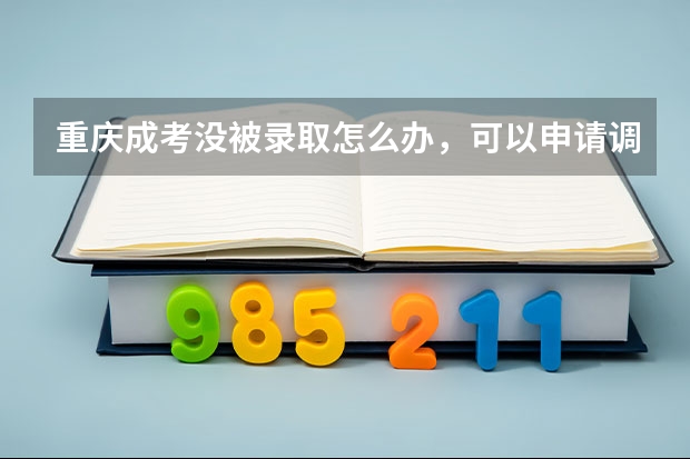 重庆成考没被录取怎么办，可以申请调剂吗？