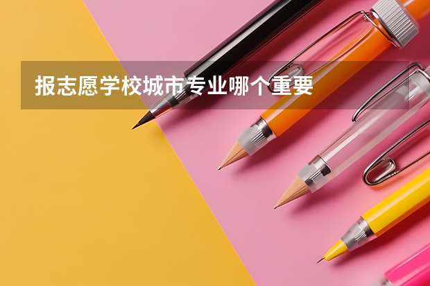 报志愿学校城市专业哪个重要