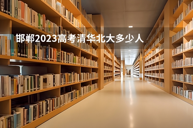 邯郸2023高考清华北大多少人