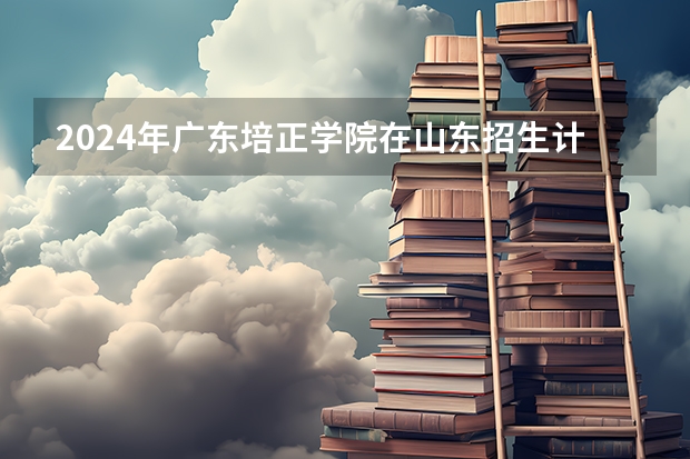 2024年广东培正学院在山东招生计划介绍