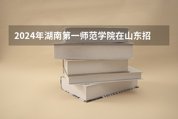 2024年湖南第一师范学院在山东招生计划介绍