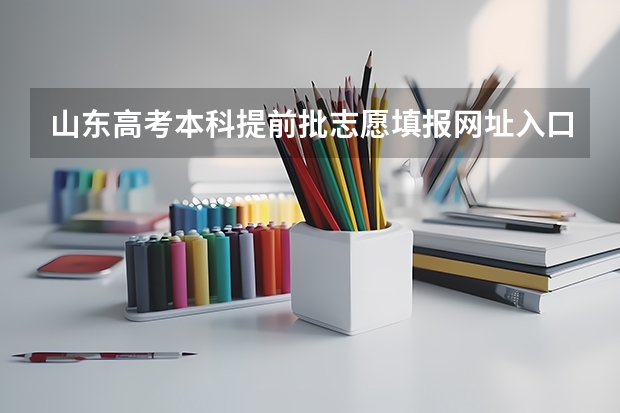 山东高考本科提前批志愿填报网址入口怎么进,如何填报