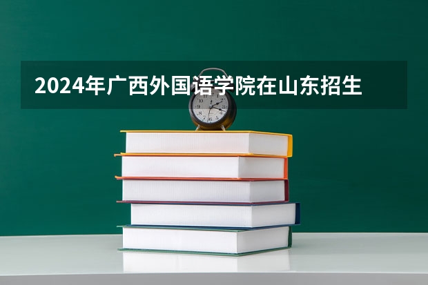 2024年广西外国语学院在山东招生计划介绍