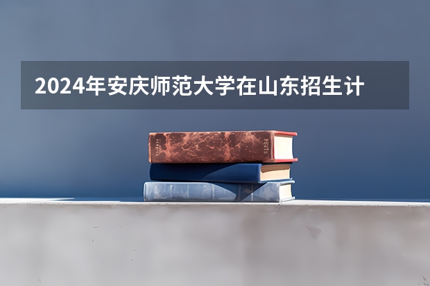 2024年安庆师范大学在山东招生计划介绍
