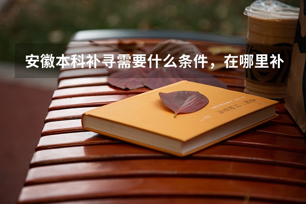 安徽本科补寻需要什么条件，在哪里补寻。