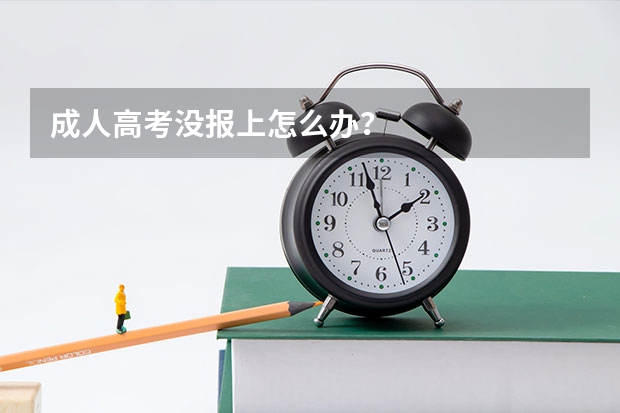 成人高考没报上怎么办？