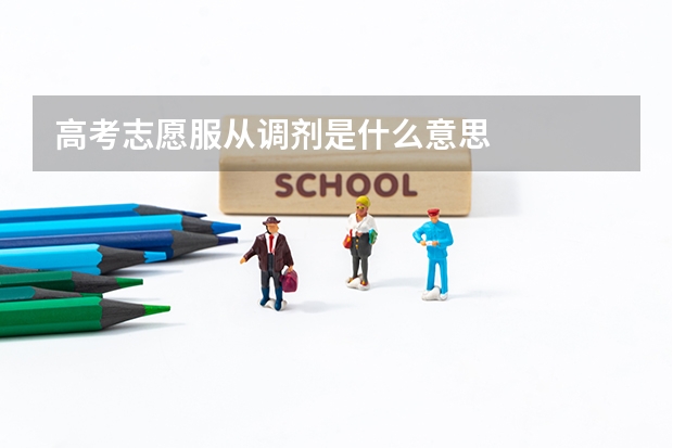 高考志愿服从调剂是什么意思