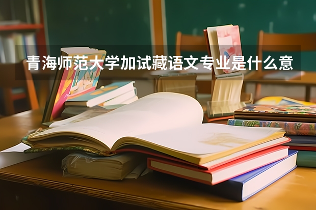 青海师范大学加试藏语文专业是什么意思