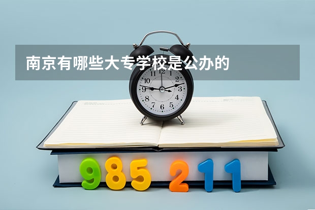 南京有哪些大专学校是公办的