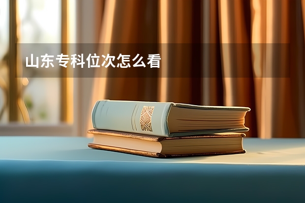 山东专科位次怎么看