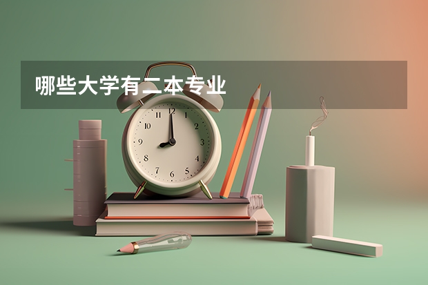 哪些大学有二本专业