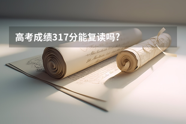 高考成绩317分能复读吗?