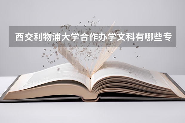 西交利物浦大学合作办学文科有哪些专业