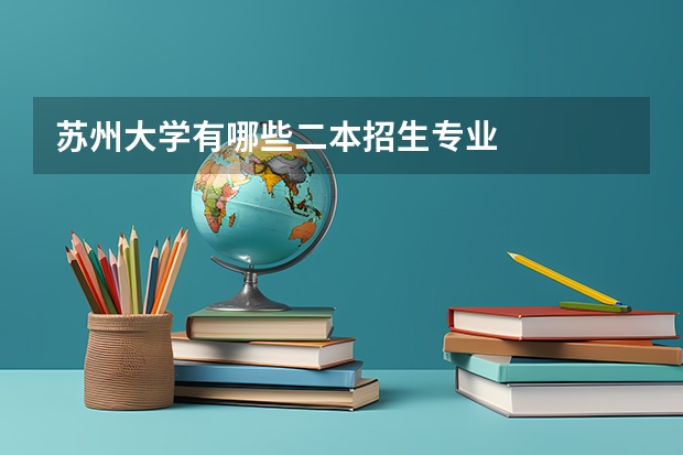 苏州大学有哪些二本招生专业