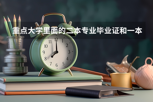 重点大学里面的二本专业毕业证和一本有区别吗？