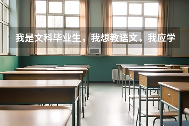 我是文科毕业生，我想教语文，我应学师范类什么专业？