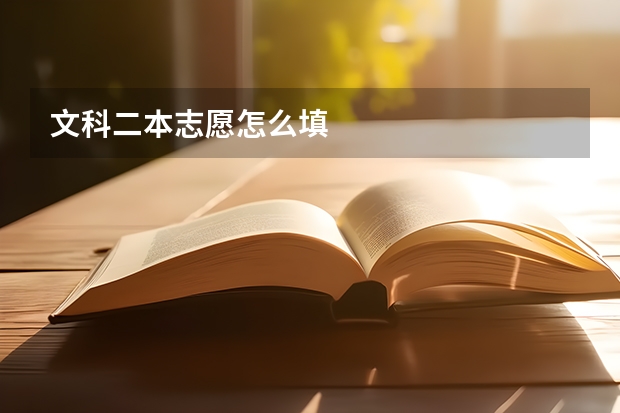 文科二本志愿怎么填