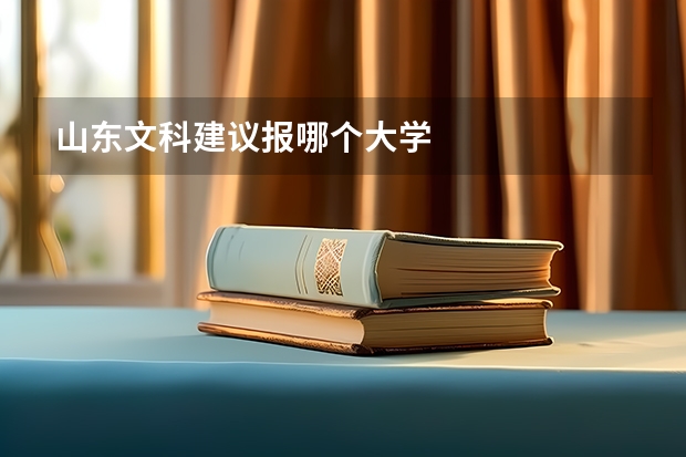 山东文科建议报哪个大学