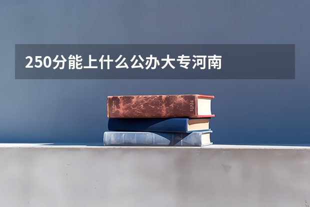 250分能上什么公办大专河南