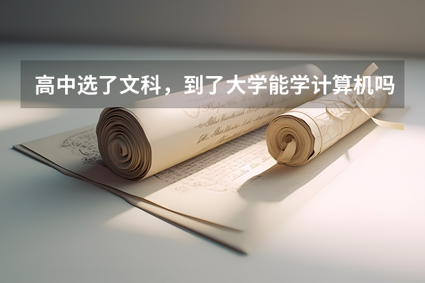 高中选了文科，到了大学能学计算机吗